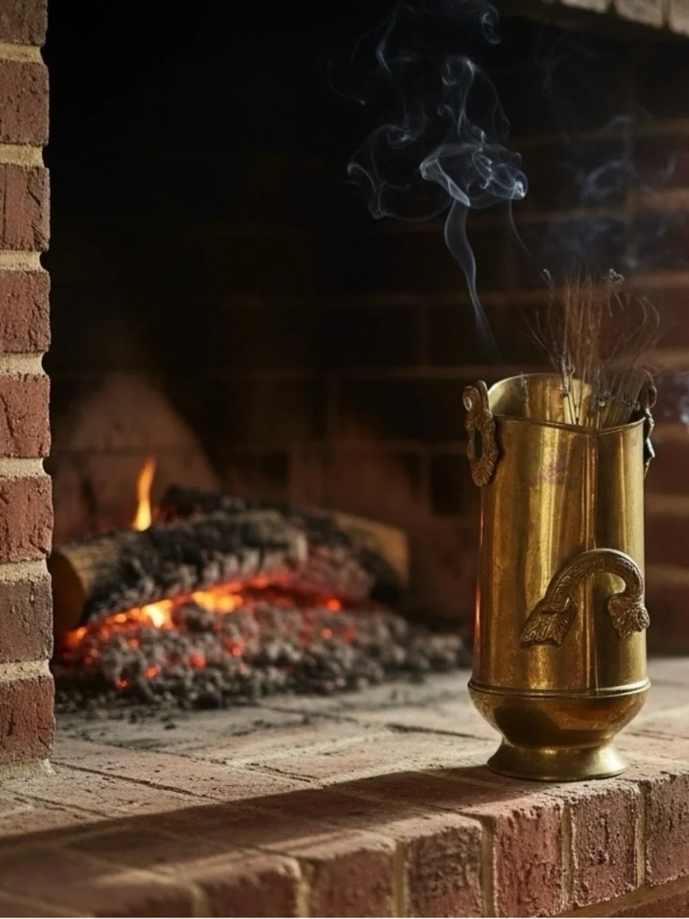 Antique Solid Brass Coal Scuttle